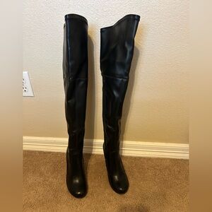 NWOT Black Over the Knee Boots
